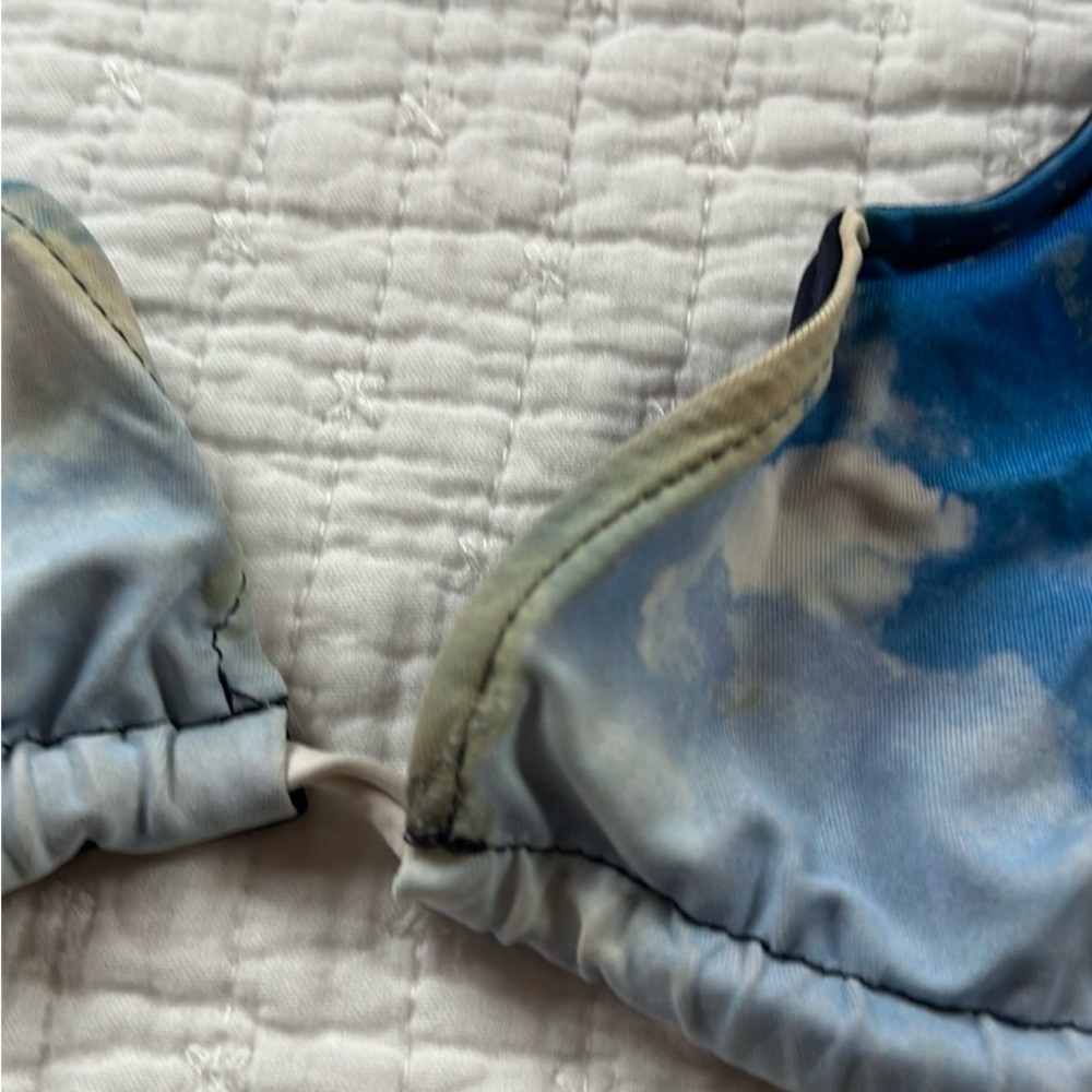 Blue Ocean Print Bikini Set - Picture 2 of 5